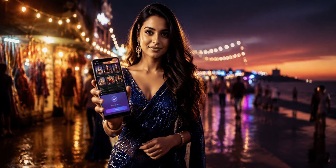 Chennai night market showing mobile payment options